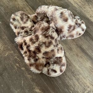Brand new cheetah slippers